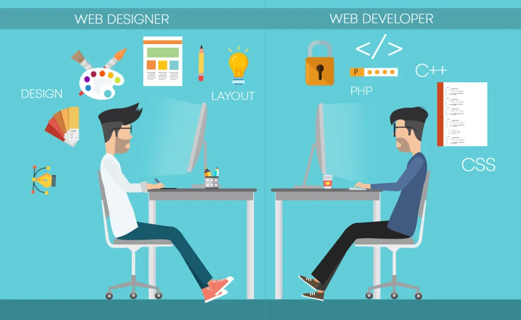 DIFFRENCE BETWEEB WEB DEVELOPERS AND WEB DESIGNERS